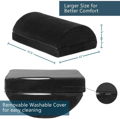 Comfort Office Foot Rest for Under Desk - Ergonomic Memory Foam Foot Stool Pillow for Work, Gaming, Computer, Office